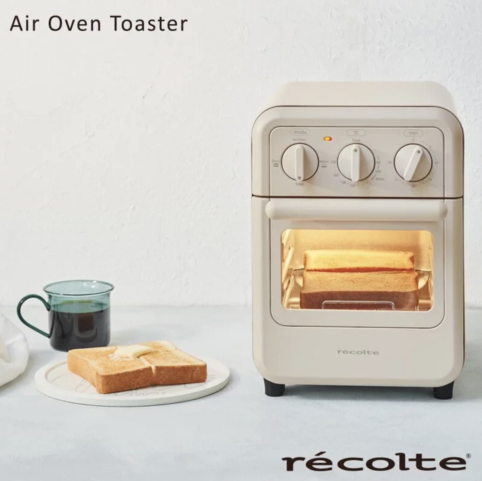 【recolte】氣炸烤箱 RFT-1 奶油白 Air Oven Toaster