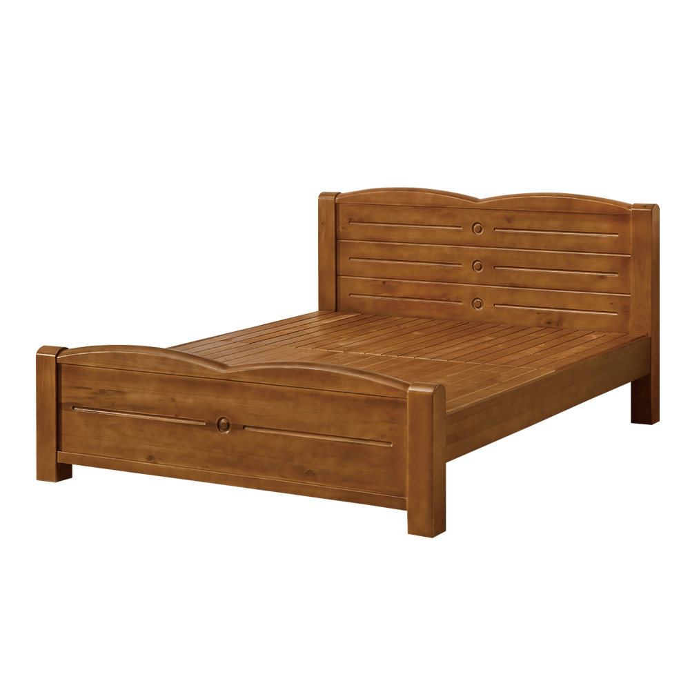 凱亞6尺實木雙人加大床架