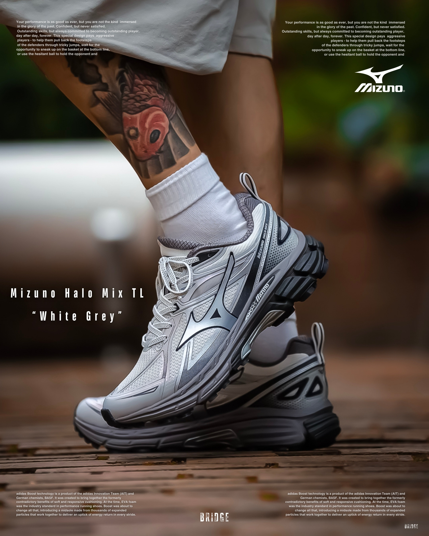 『質感防潑水絕對首選 💥』Mizuno Halo Mix TL “White Grey” D1GH251202