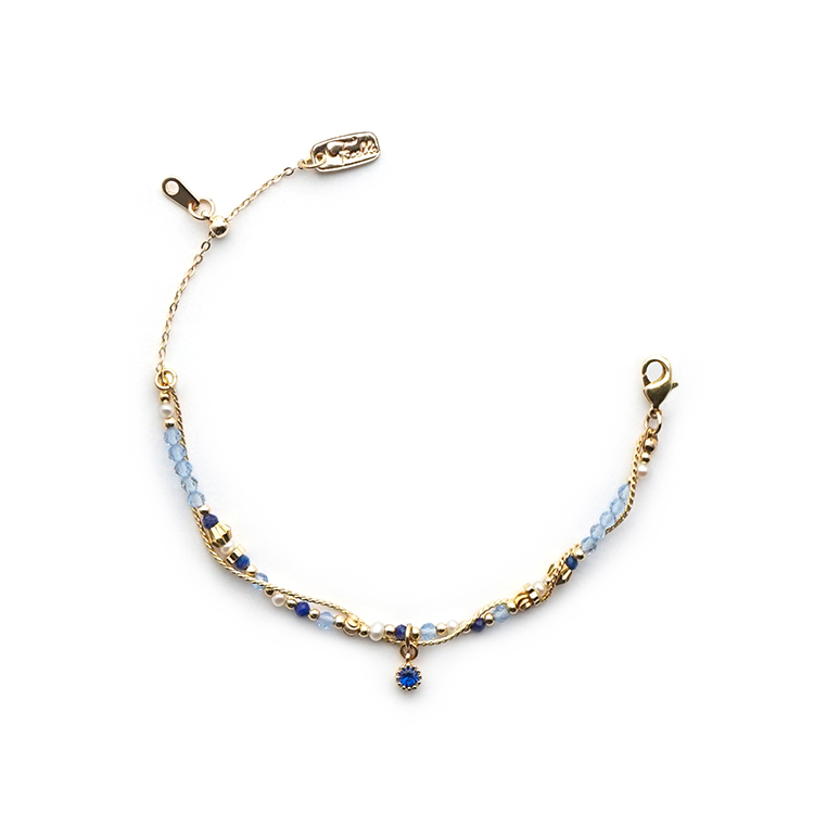 九月誕生石 • 矢車菊 • 遇見幸福 – 托帕青金石 – 手鍊