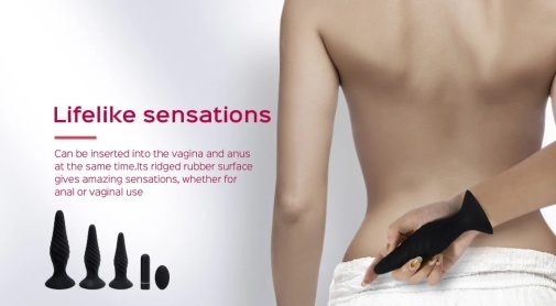 Honey Play Box - Idris Vibro Anal Plugs Set - Black