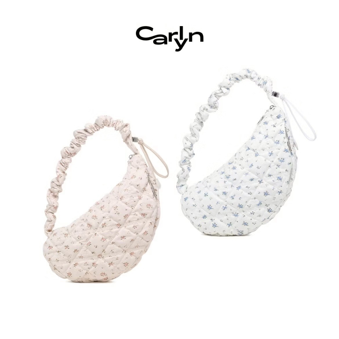 🇰🇷CARLYN Flower Cozy 碎花雲朵包 藍色/粉色 肩背包 單肩包 斜背包