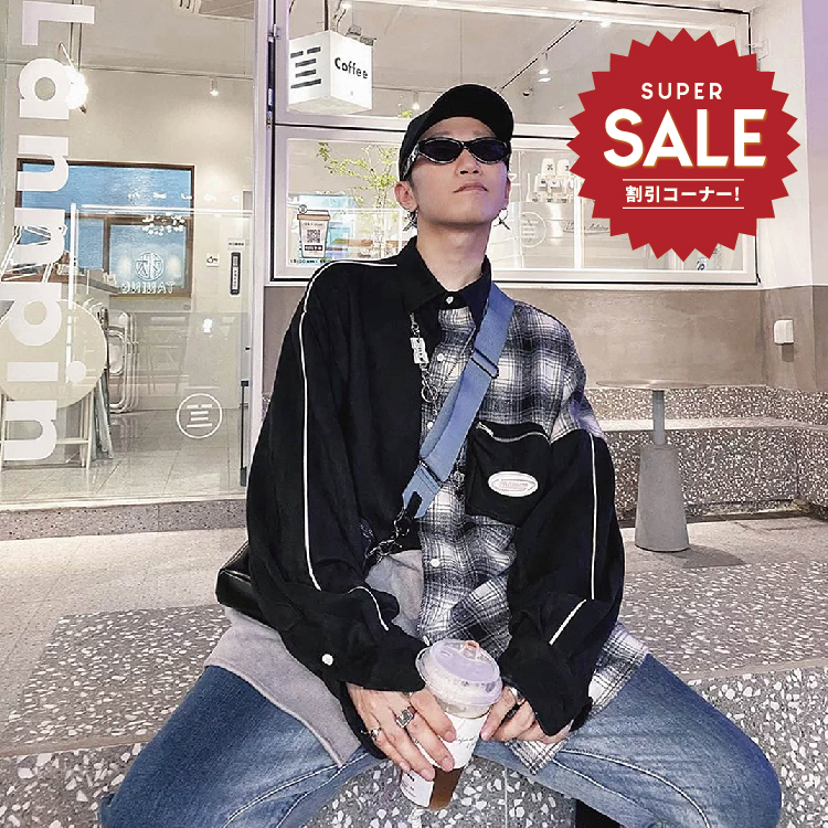 【 MAMC | SUEDE STITCHING SHIRT  格子拼接麂皮襯衫 】