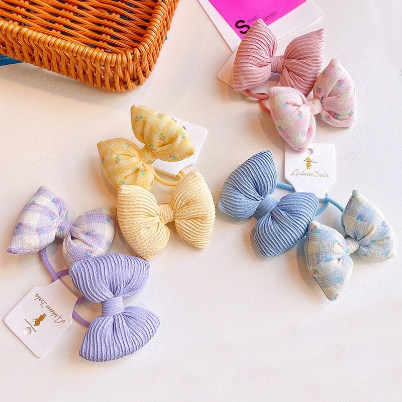 蓬鬆蝴蝶結髮圈