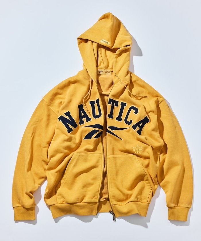 『代購+現貨商品』2025AW NAUTICA Reebok Arch Logo Pigment Heavyweight Zip-Up Hoodie 聯名 刺繡 字體 Logo 重磅 水洗 連帽 外套 現貨 1024207500017