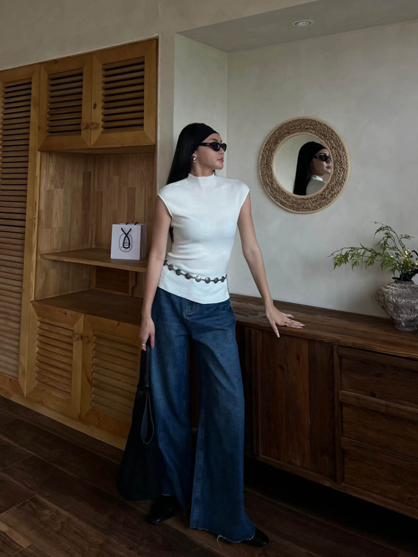 小立領紋理優雅針織上衣*2色