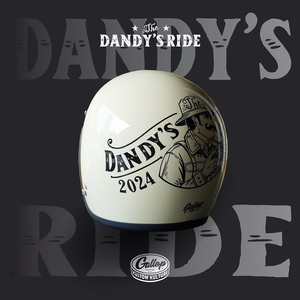 2024 12th THE DANDY'S RIDE 鬍子老爹 限定【奶白】 3/4罩式