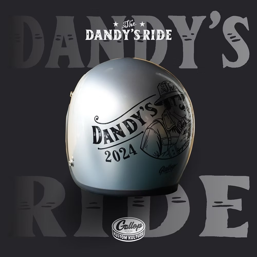 2024 12th THE DANDY'S RIDE 鬍子老爹 限定【銀色】 3/4罩式