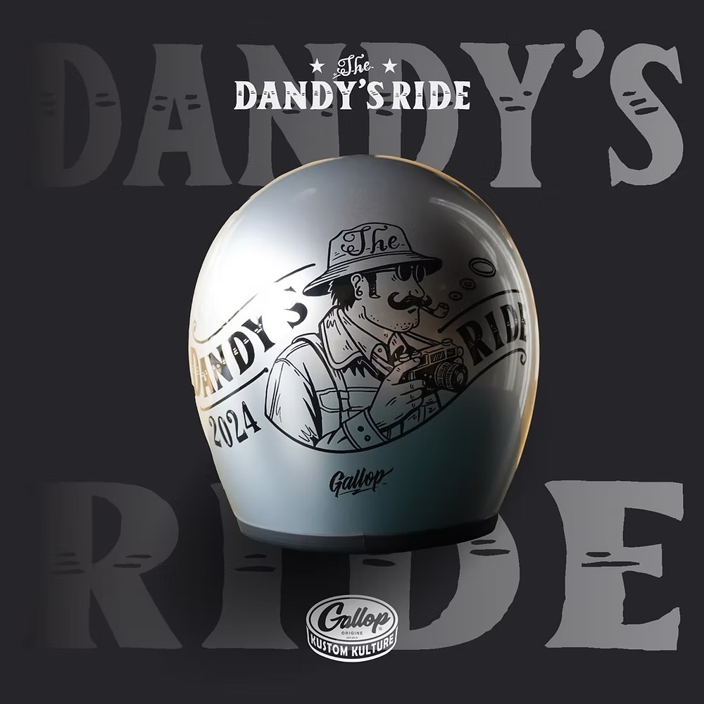 2024 12th THE DANDY'S RIDE 鬍子老爹 限定【銀色】 3/4罩式