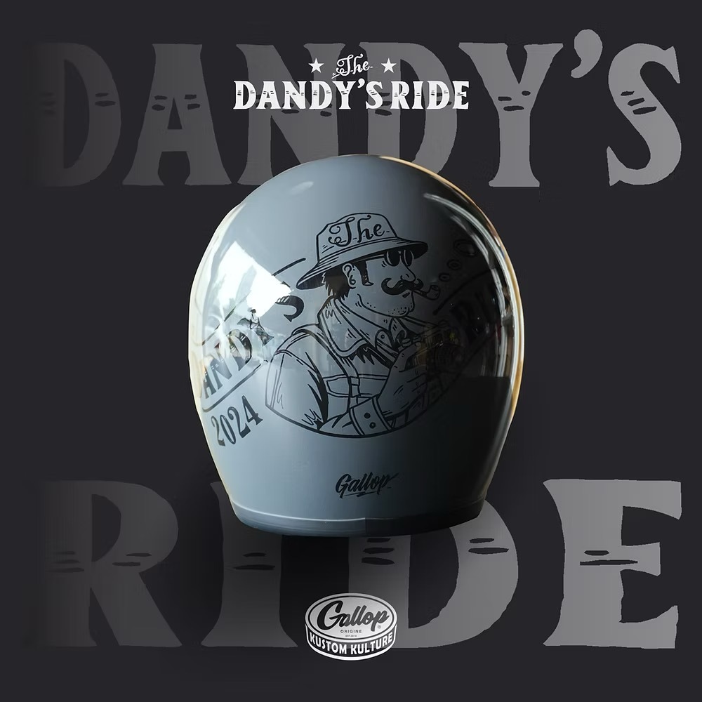2024 12th THE DANDY'S RIDE 鬍子老爹 限定【水泥灰】 3/4罩式