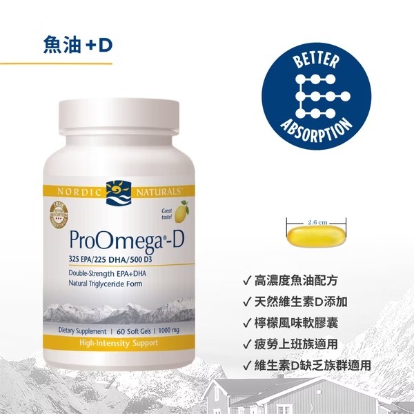 北歐天然 魚油+D膠囊食品
