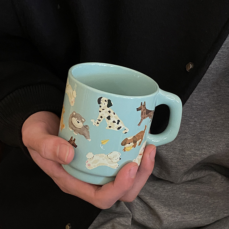 薄荷系狗狗貓貓馬克杯