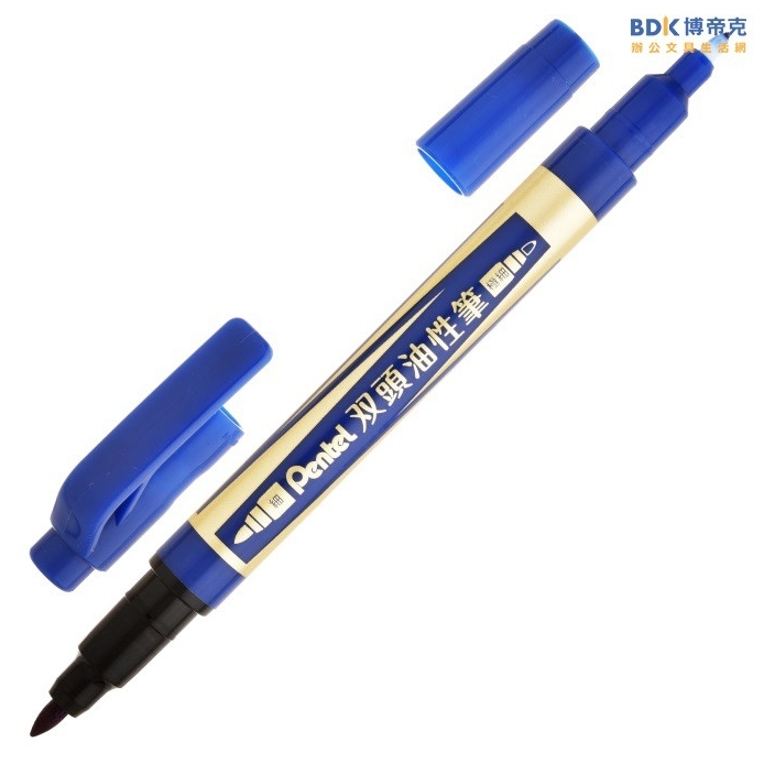 Pentel 飛龍文具 雙頭油性筆 N75W 紅藍黑