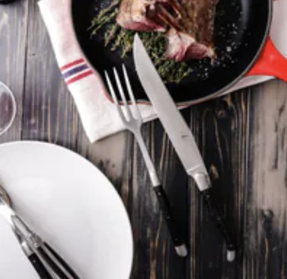 FORGE DE LAGUIOLE  | 黑檀木握柄排餐刀叉2件禮盒組