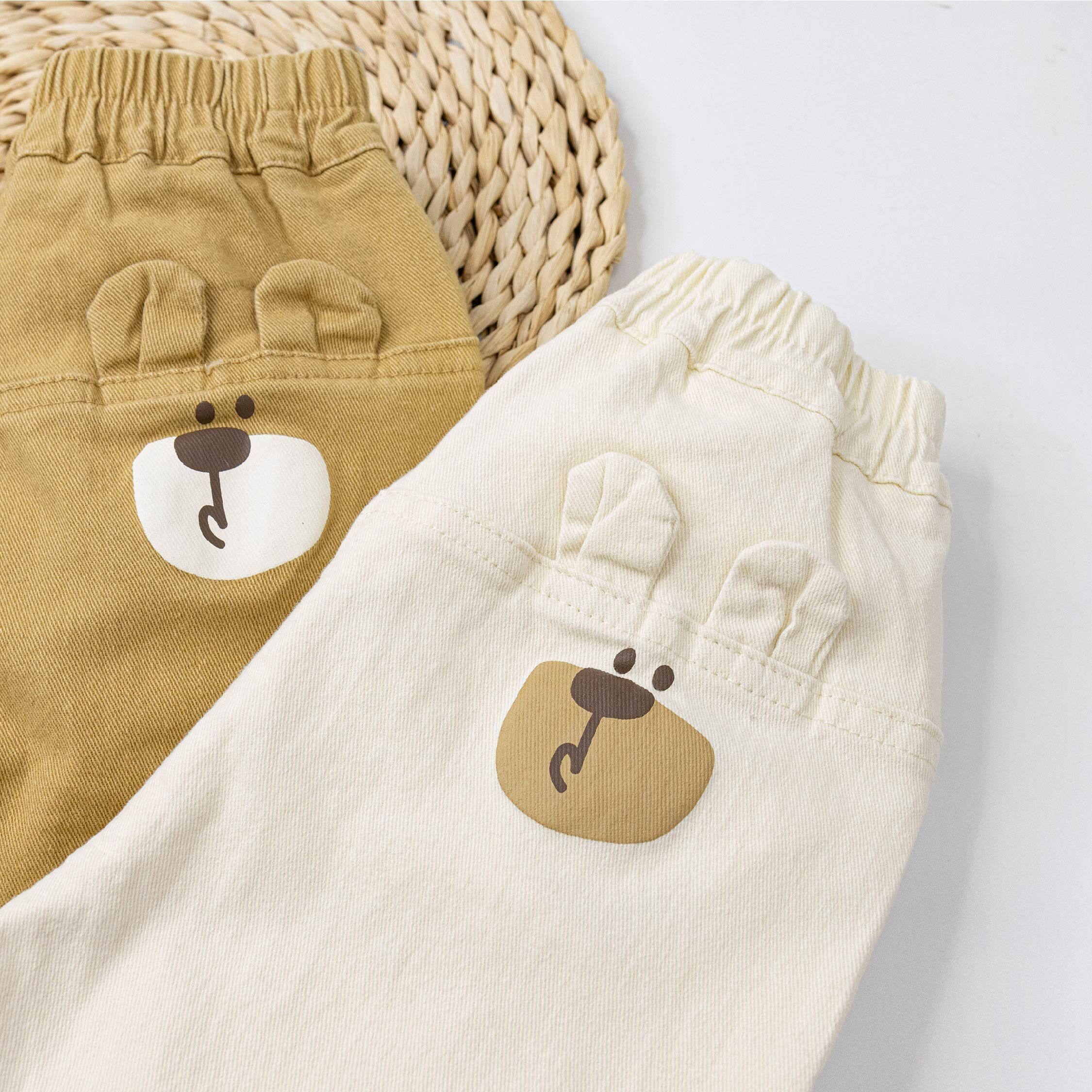 【H55304】呆呆小熊立體耳朵休閒長褲＊二色