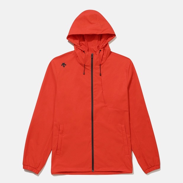 DESCENTE 迪桑特 經典 小LOGO款 尼龍風衣外套 - 紅色 (秋冬早鳥優惠預購)