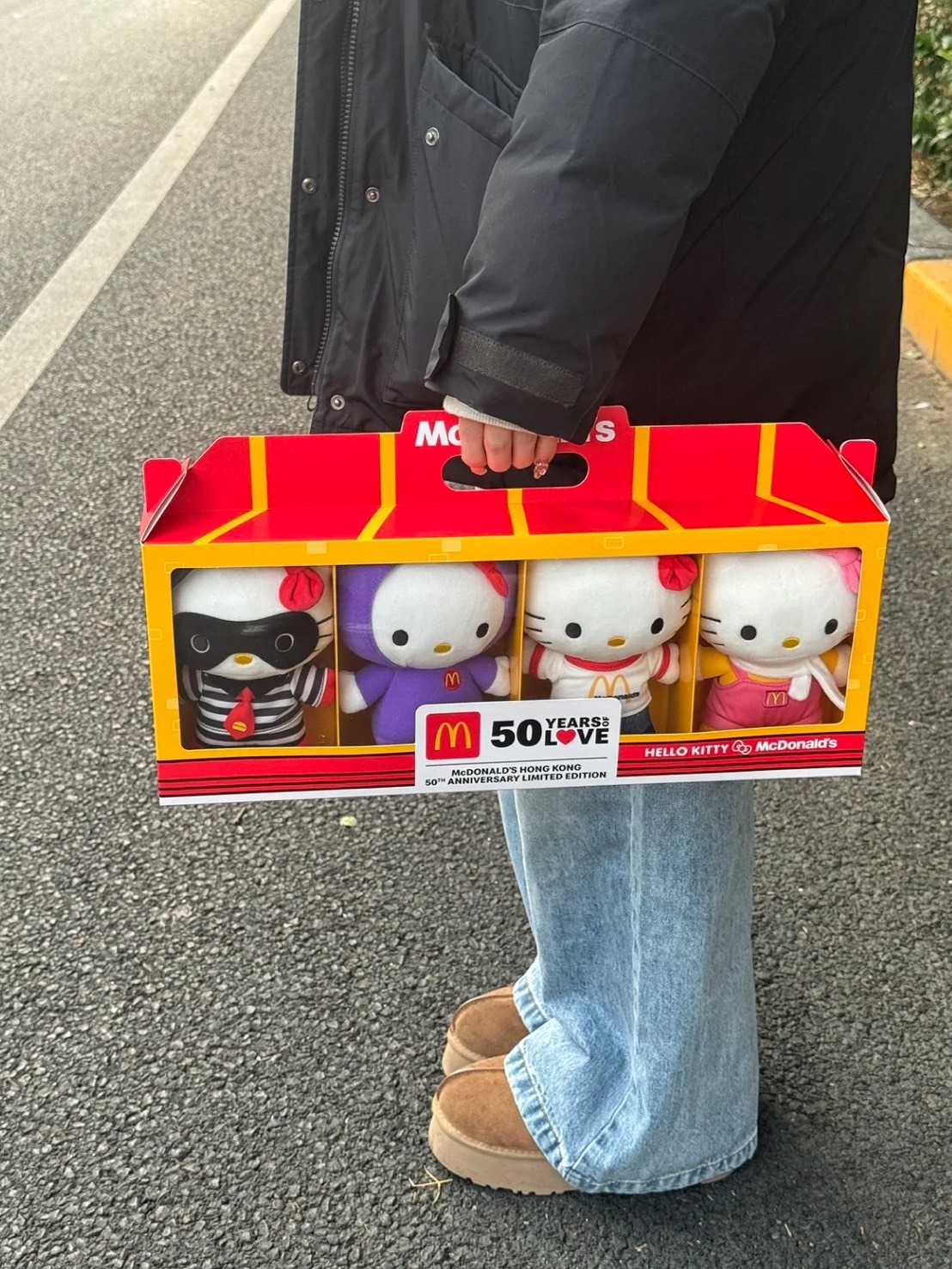 香港麥當勞 50週年 HELLO KITTY 玩偶套組