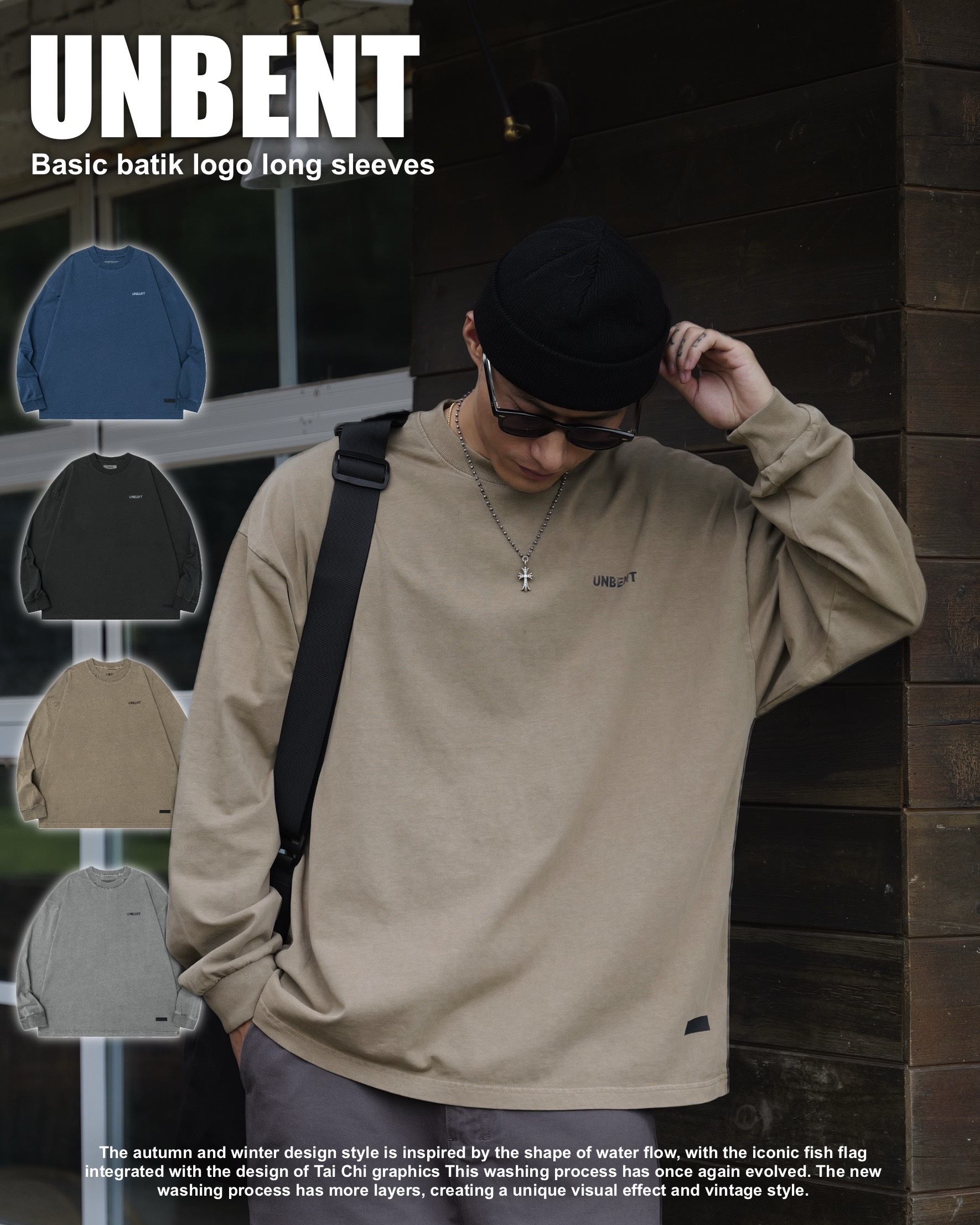 #預購 UNBENT 25AW 定番 復古蠟染 水洗刺繡 做舊Vintage 長踢 四色