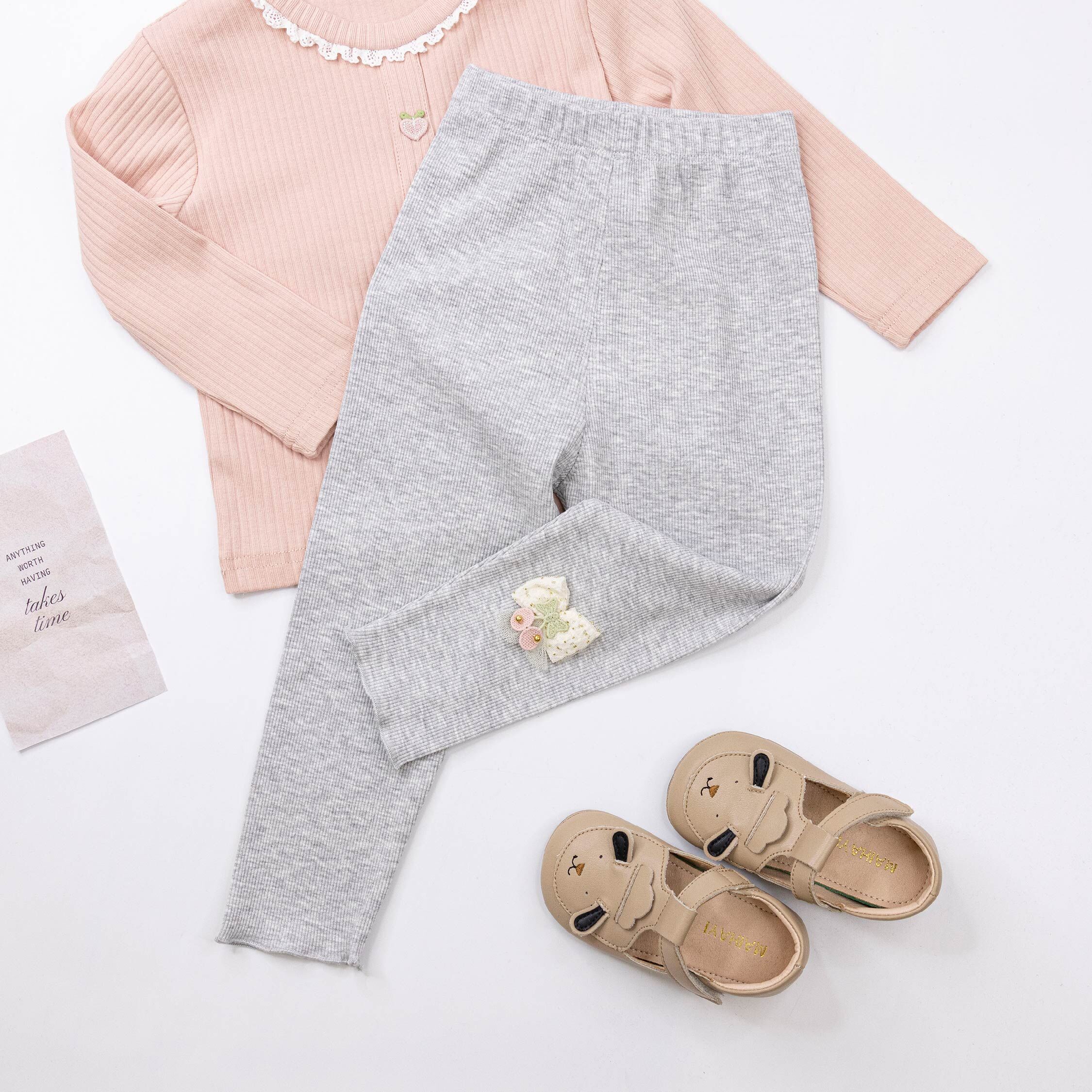 【H55282】閃閃蝴蝶結櫻桃裝飾內搭褲＊二色