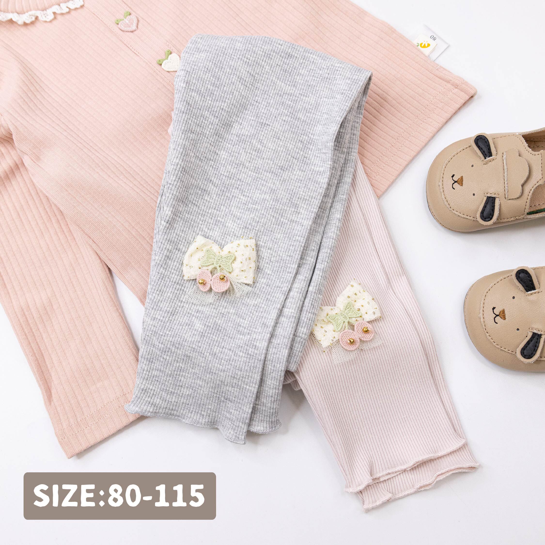 【H55282】閃閃蝴蝶結櫻桃裝飾內搭褲＊二色