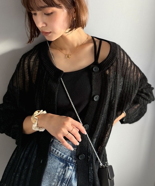 日本🇯🇵連線 Classical Elf 2WAY慵懶風羅紋針織開襟外套 羅紋針織 透膚 開襟衫 針織衫 針織外套 4色(任買兩件711免運)/預購