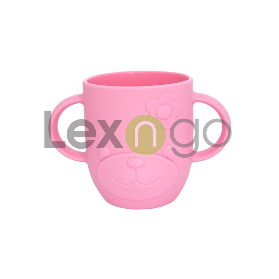 Lexngo Silicone Milk Mug (Girl) - Pink