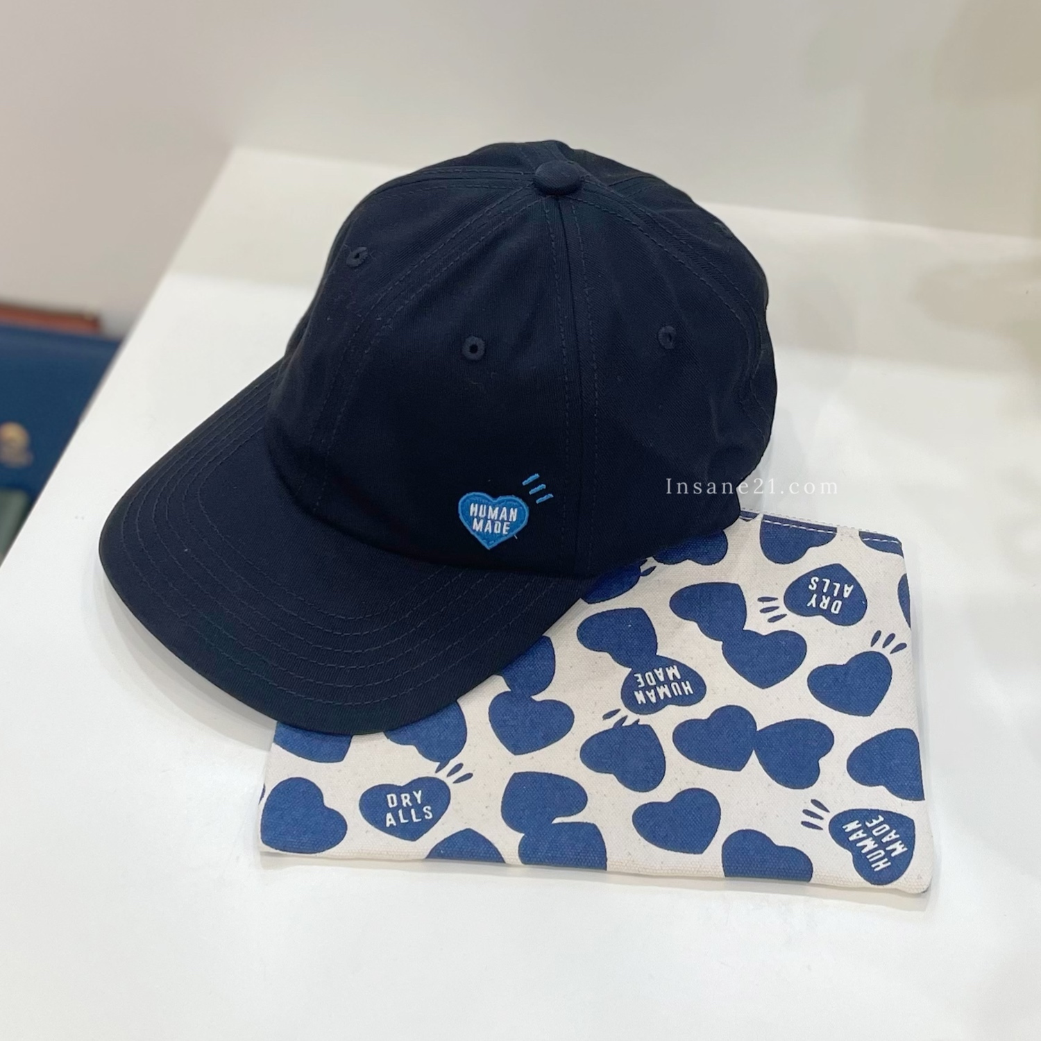 HUMAN MADE 老帽 店鋪限定 黑 卡其 情侶款 海外限定 老帽 帽 小愛心 刺繡