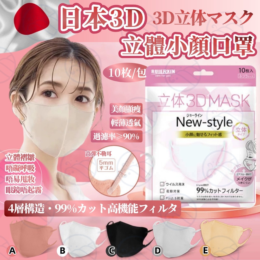 S19840 日本3D立體小顏口罩