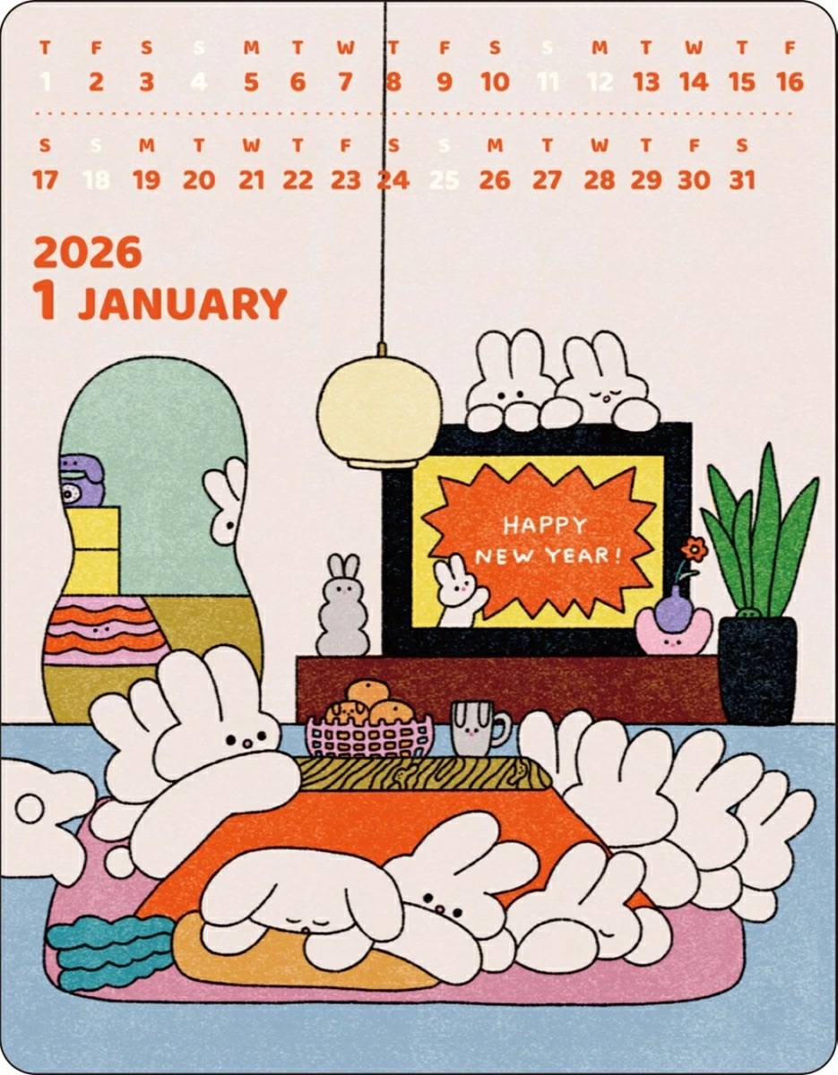 APJ | 2026 桌上型月曆 塗鴉版