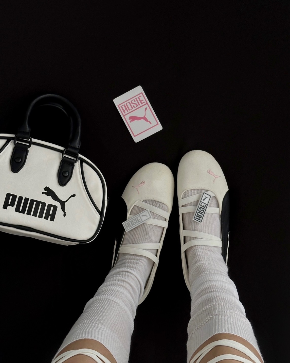 Rosé x Puma Rosie Speedcat Ballet 聯名 芭蕾 綁帶 賽車鞋 米白