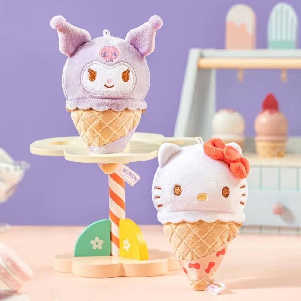 SANRIO 三麗鷗家族 雪糕筒系列 毛絨捏捏樂 冰淇淋 磁吸 吊飾 盲盒
