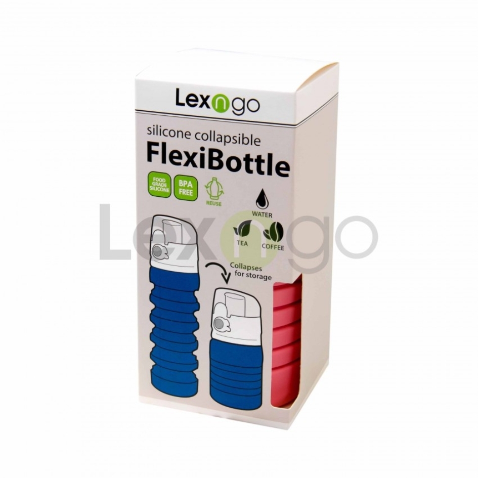 Lexngo Silicone Collapsible Flexi Bottle 500ml - Pink