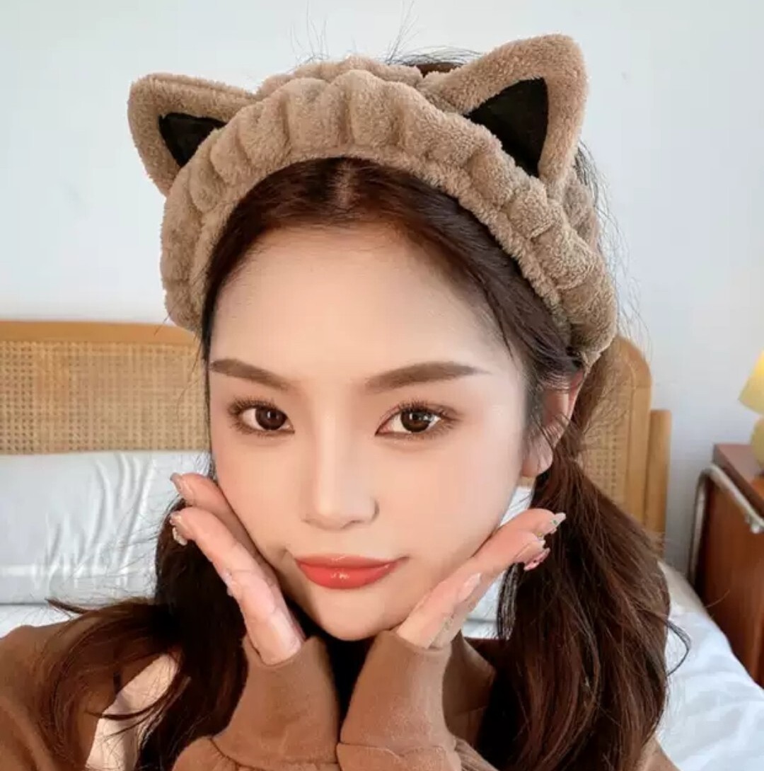 貓耳朵洗臉束髮帶