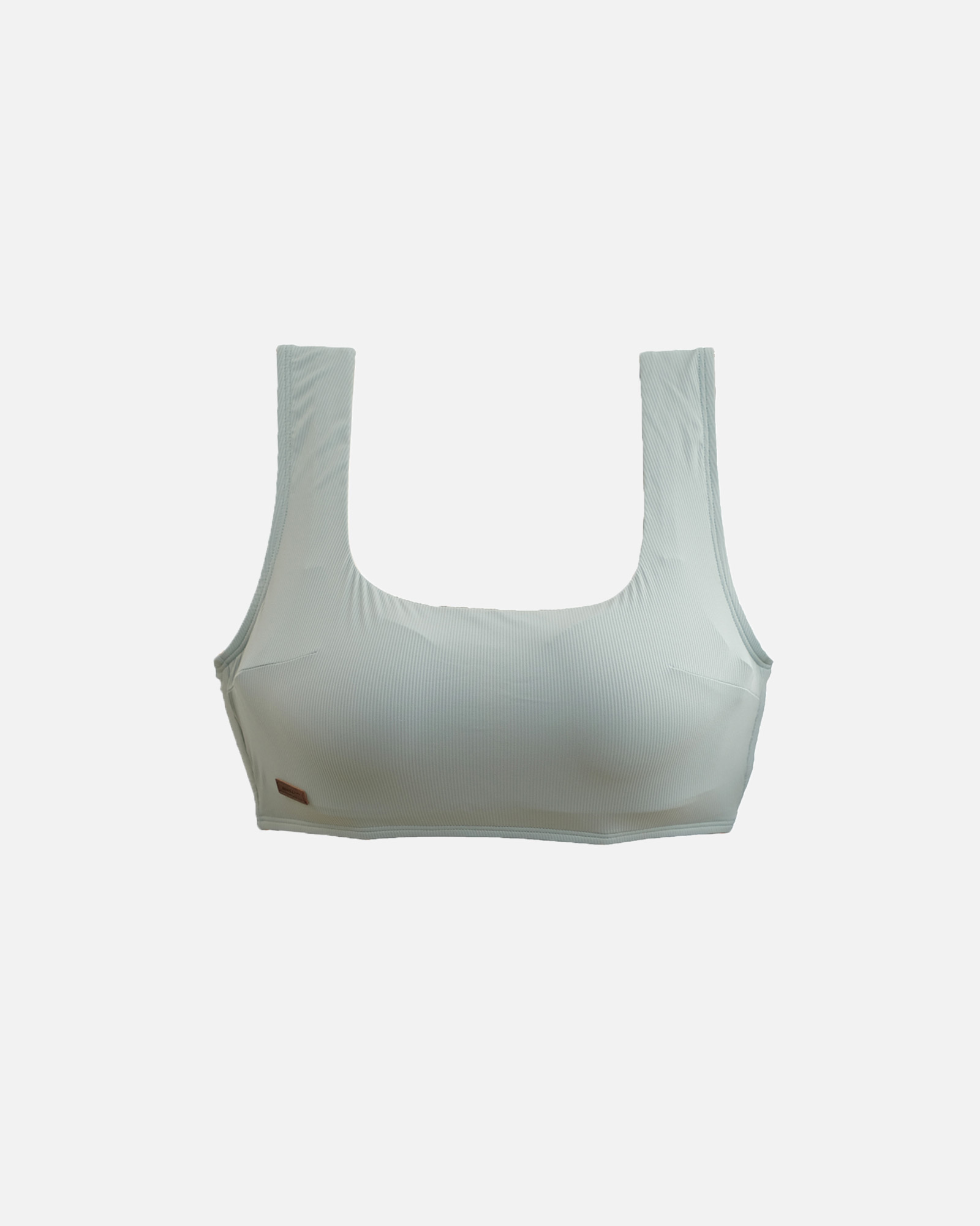 【羅紋奶綠】FUTOP 方領美胸寬肩背心