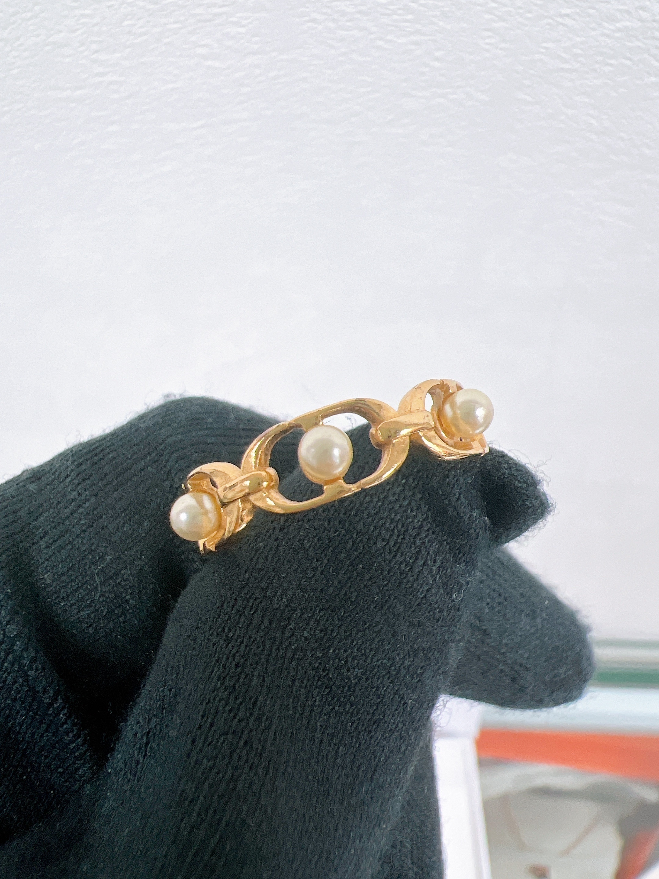 Dior 30 montaigne jolie / CD pearl ring (size L)