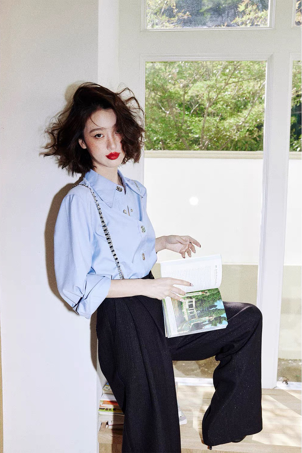 可拆式可調節水鑽鏈條吊帶造型連身褲-XS-L (Elegant & Love)