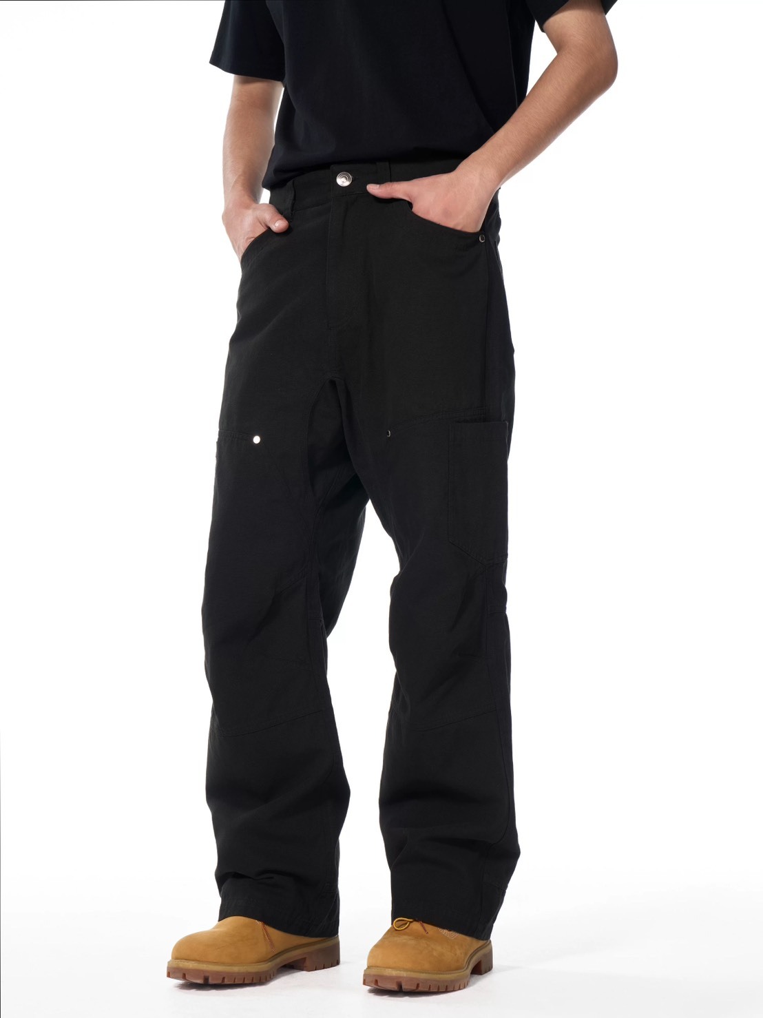 AFGK 多口袋金屬扣 寬鬆直筒 長褲 A FEW GOOD KIDS