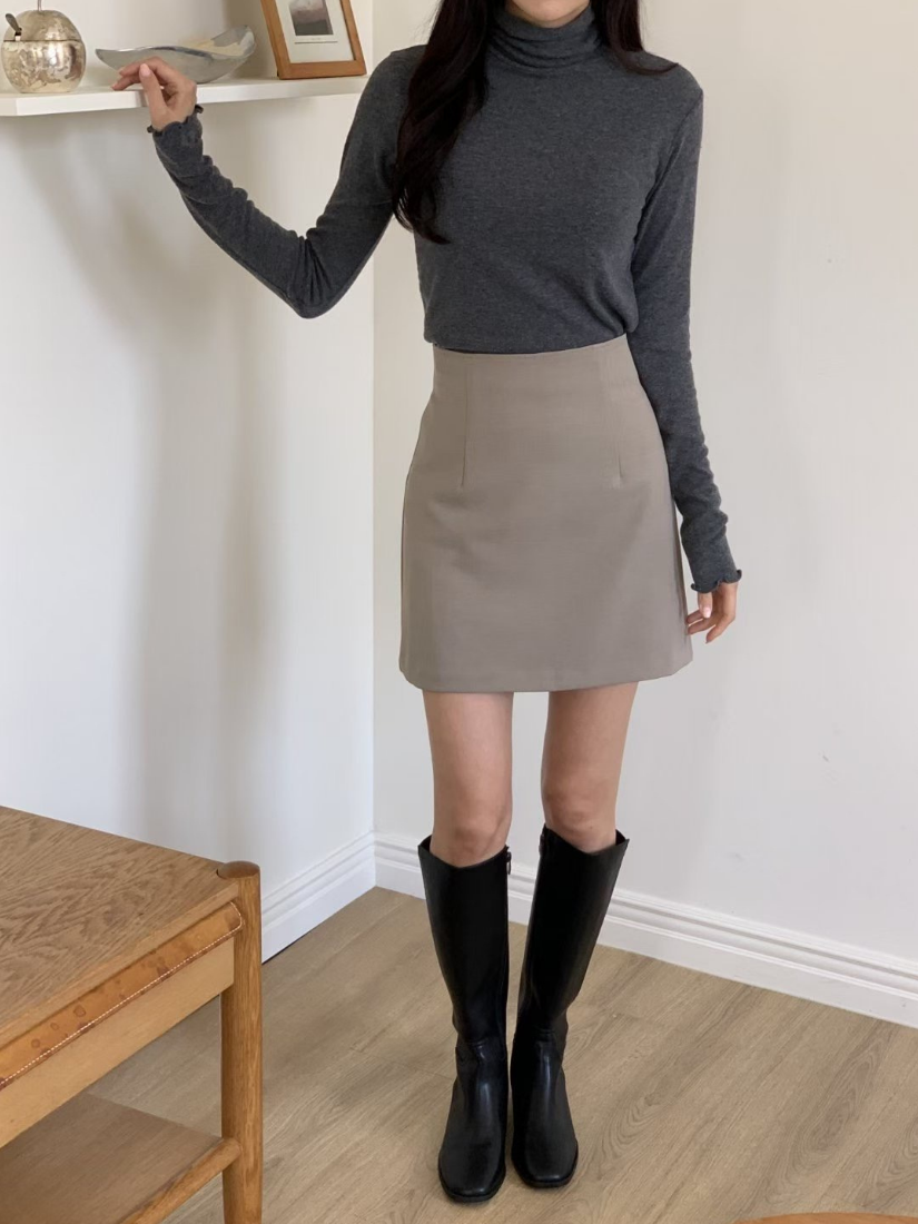 Rea 百搭高腰短窄裙 [ 4色 / S,M ]