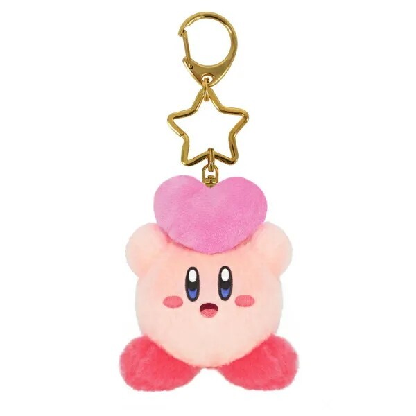 Kirby Friends Heart Throw Mini Mofu Mascot Keychain
