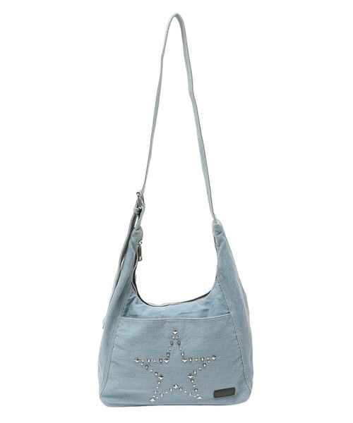 X-girl / STUDDED DENIM SHOULDER BAG