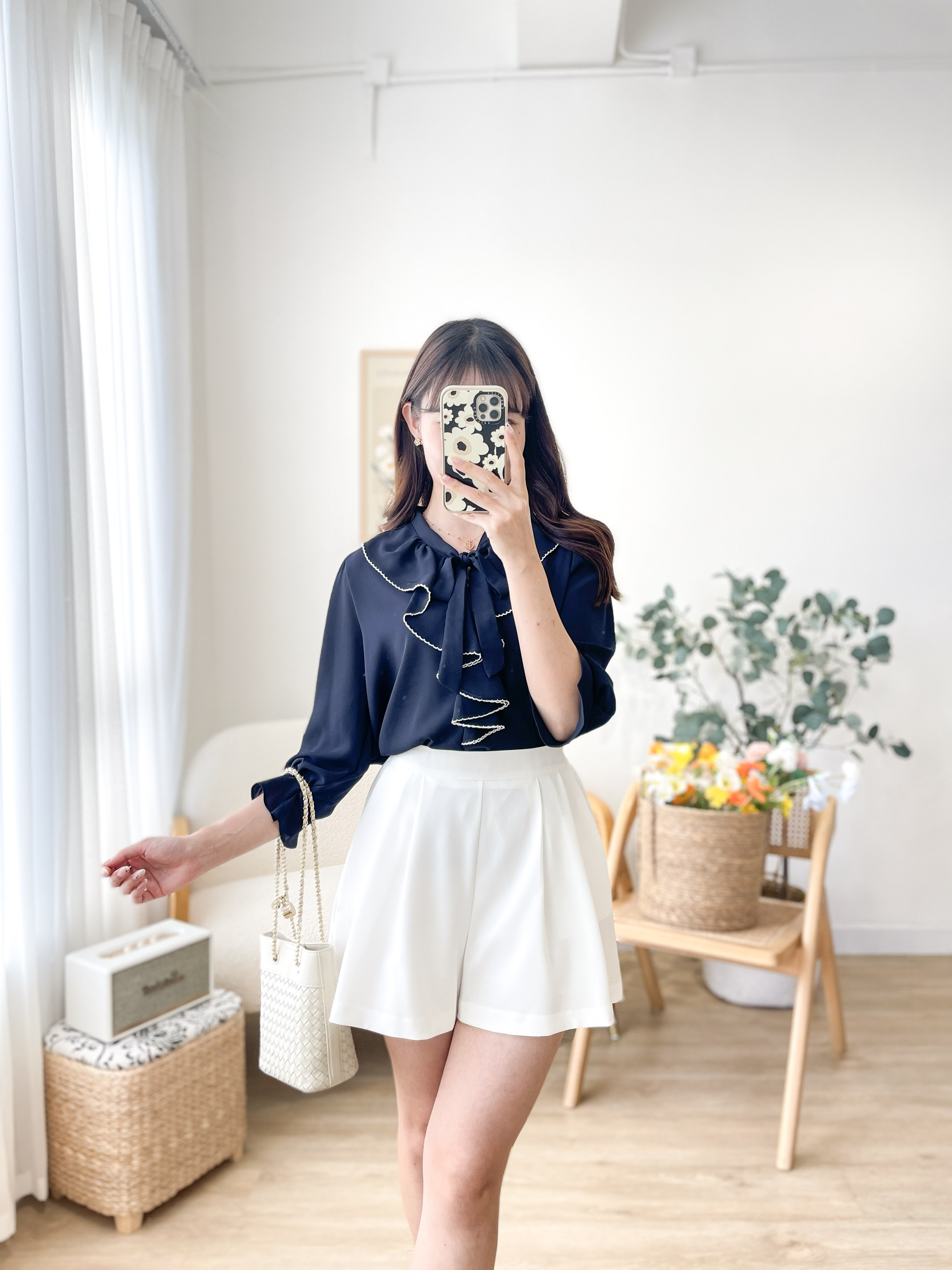 T1358 Crème de la Crème Tie-Front Top