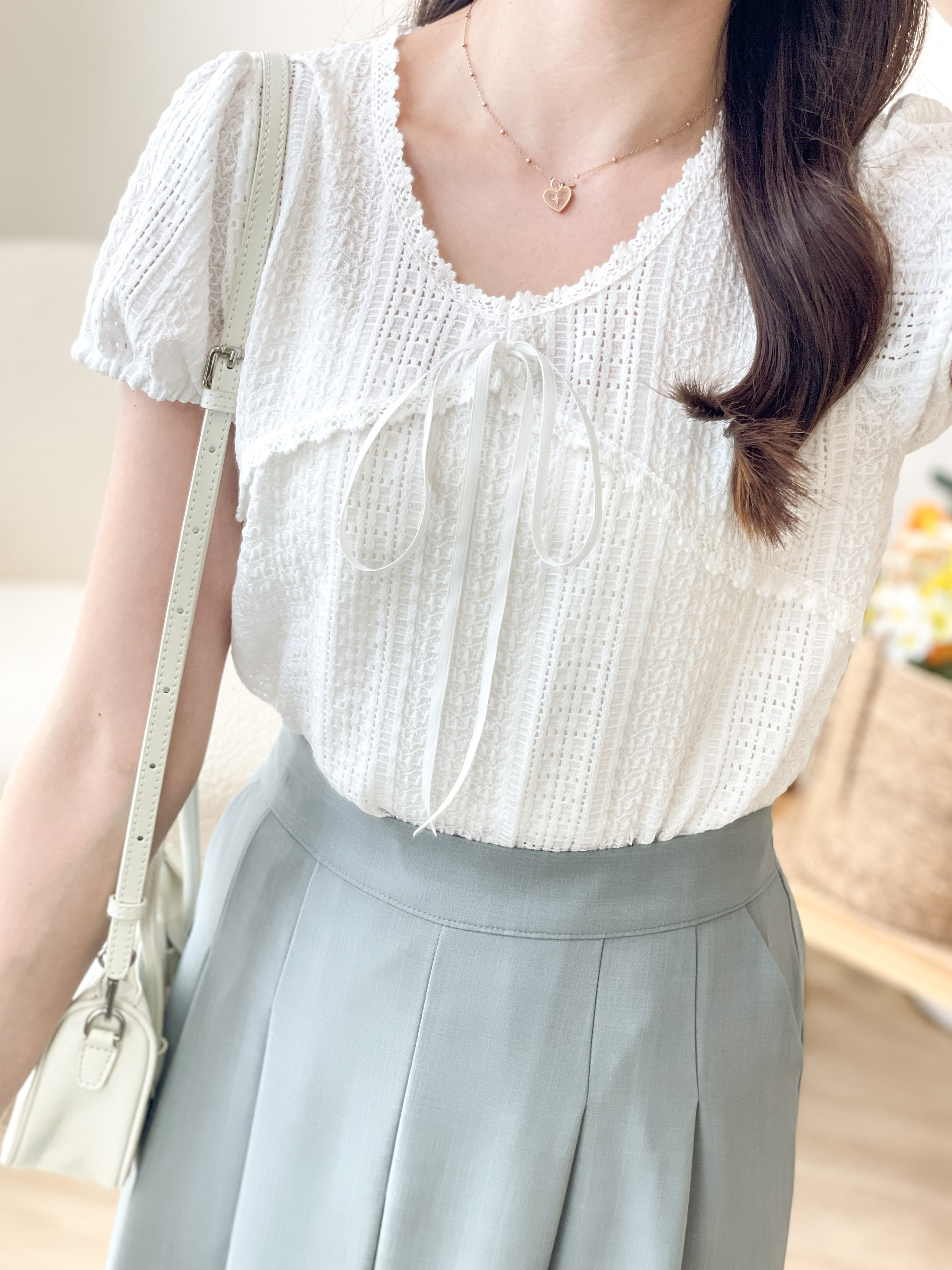 T1356 Alabaster Lace Top