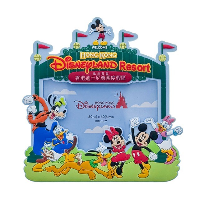 樂園場景 米奇 Mickey 與好友們 造型 磁鐵 相框 -香港迪士尼樂園