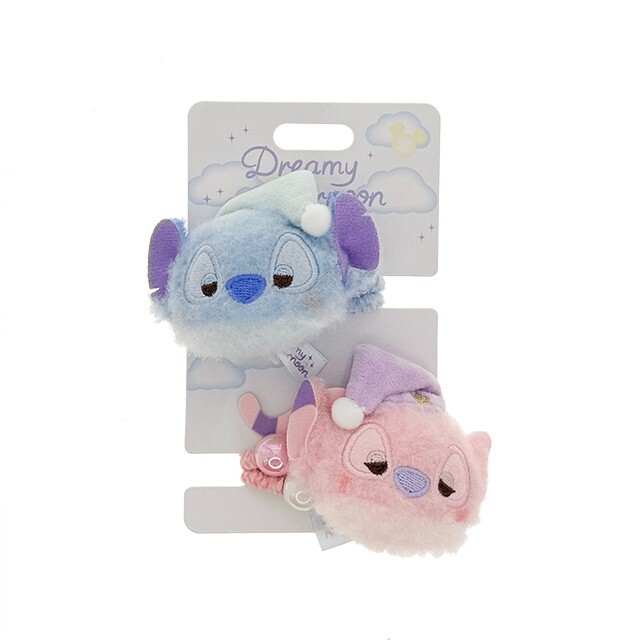 Dreamy Afternoon 系列 史迪奇 Stitch 安琪拉 Angel 絨毛大頭 造型 髮束 髮飾 2入組 星際寶貝 Lilo & Stitch -香港迪士尼樂園