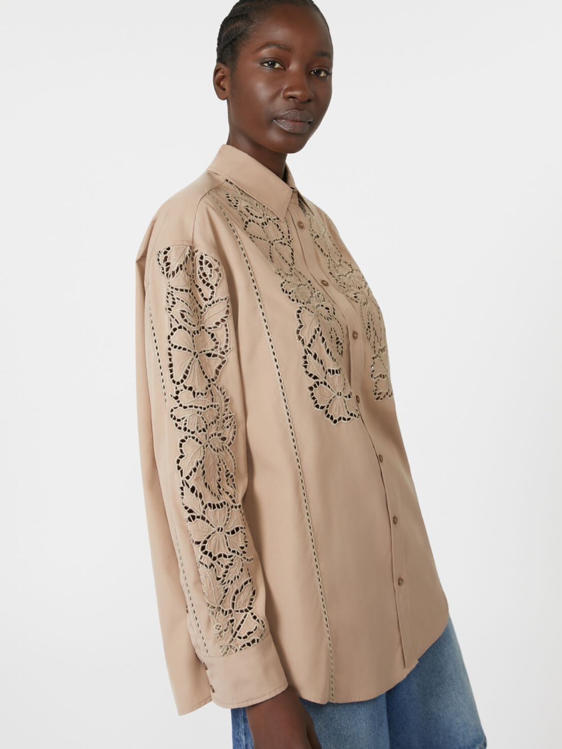 Max Mara 高質感鏤空花朵襯衫