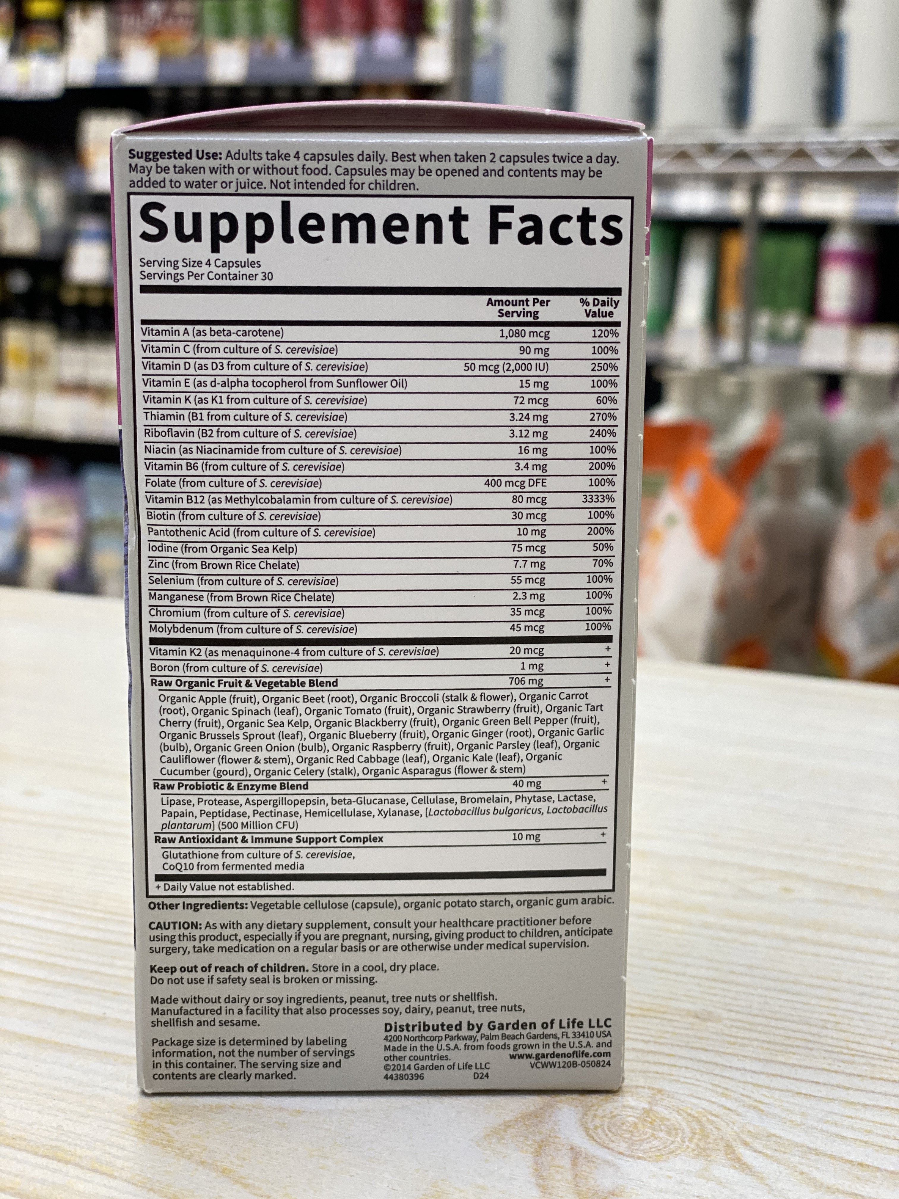 Garden of life 50歲以上女仕全食物綜合維他命 (最佳食用日期為2026年9月30日)