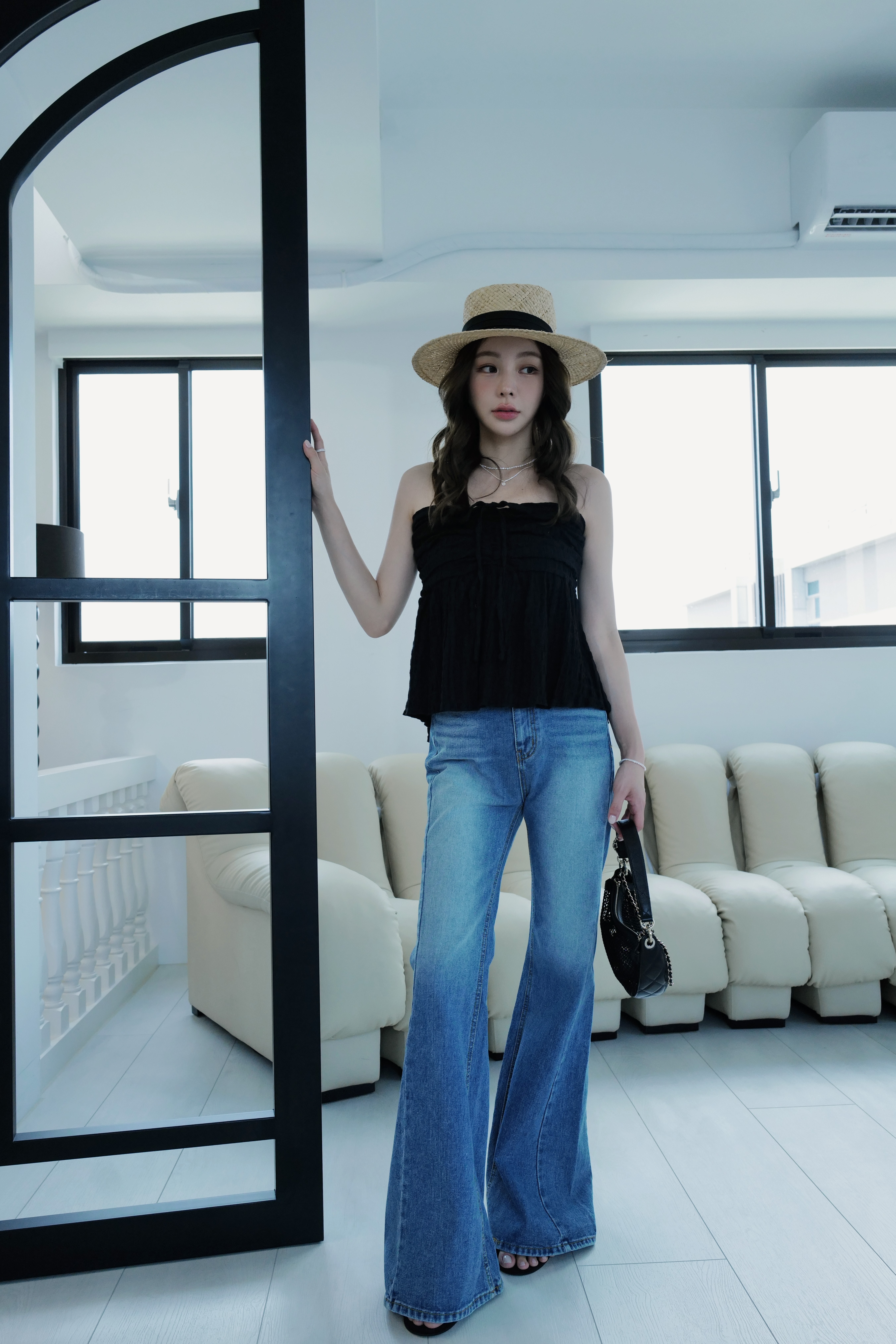 （現貨）側邊中線長腿喇叭褲 ＃牛仔 GJ08 #版型微偏大