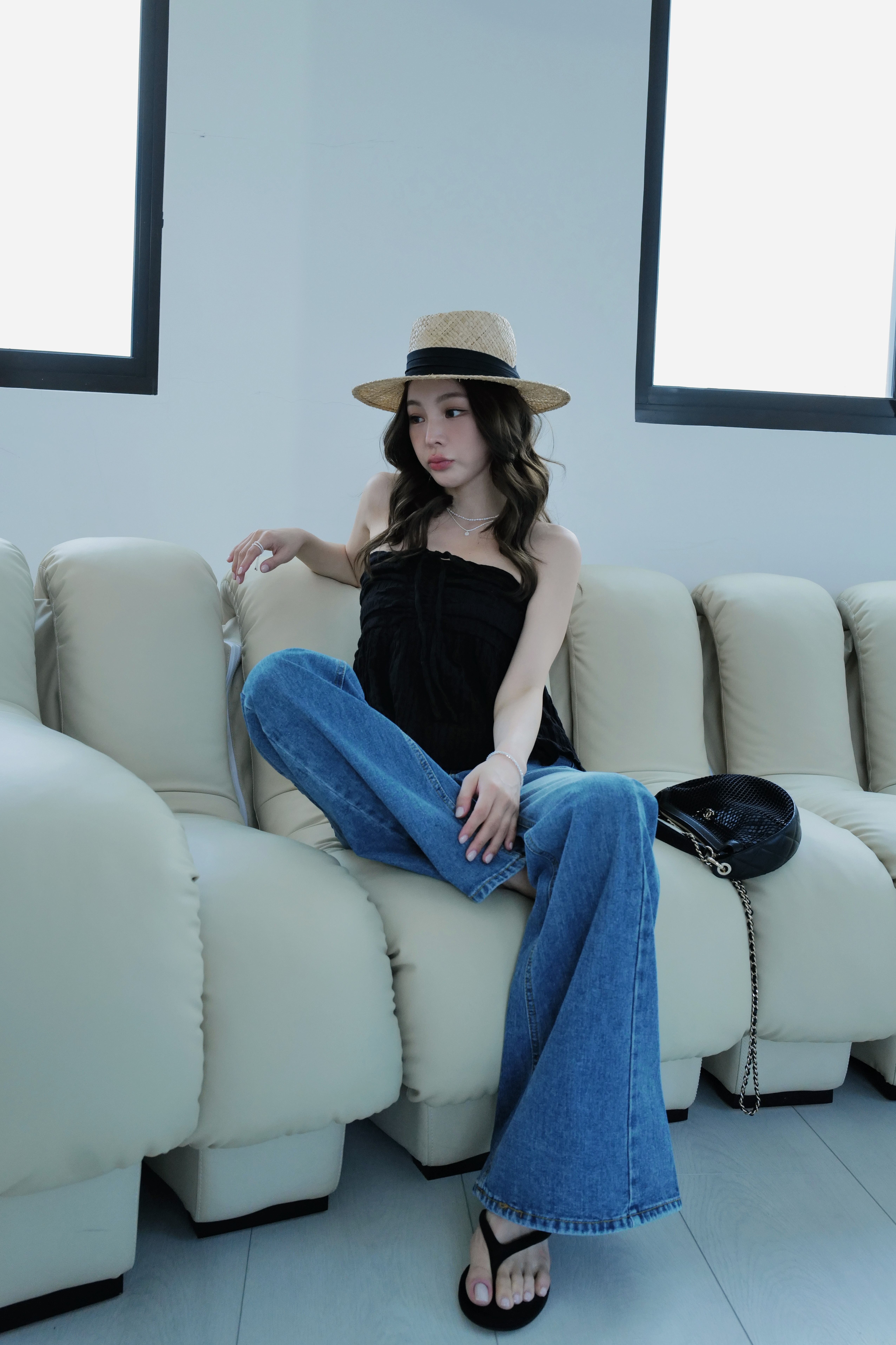 （現貨）側邊中線長腿喇叭褲 ＃牛仔 GJ08 #版型微偏大