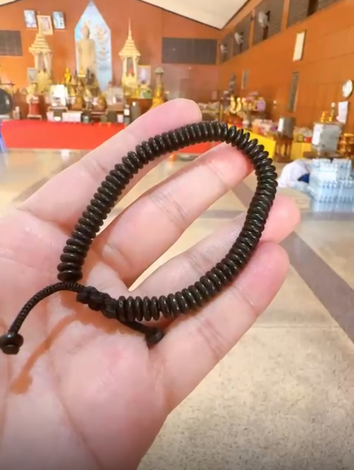 拉胡天神廟 開運防小人單眼椰殼手鍊 （大小可調較）