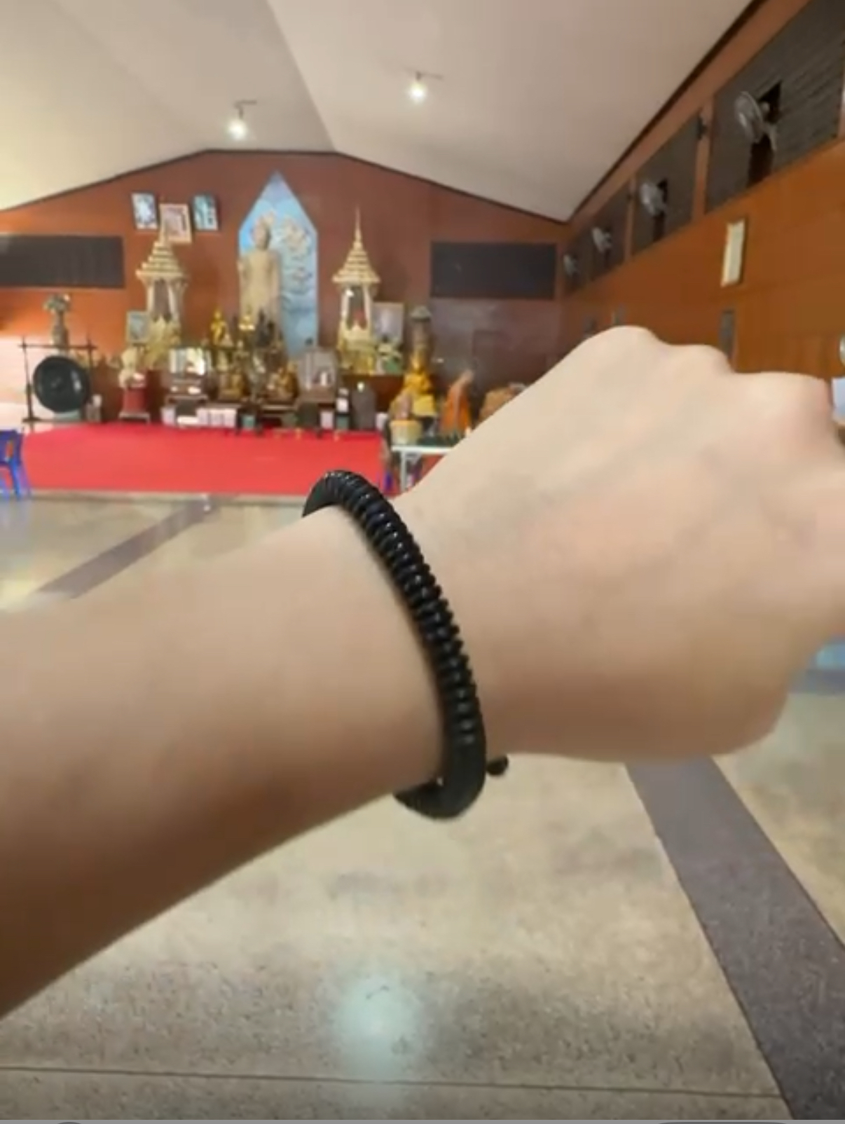 拉胡天神廟 開運防小人單眼椰殼手鍊 （大小可調較）